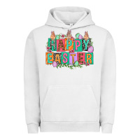 Pigment Lunar Rock Happy Easter with plate letters Easter Day Urban Hoodie - HowdyJamesFarm