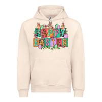 Sandshell Happy Easter with plate letters Easter Day Urban Hoodie - HowdyJamesFarm