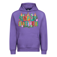 Tulip Happy Easter with plate letters Easter Day Urban Hoodie - HowdyJamesFarm