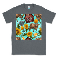 Charcoal Heather farm seamless pattern Classic Tee - BundleAndBundleShop