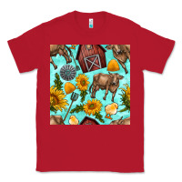 Red farm seamless pattern Classic Tee - BundleAndBundleShop