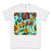 White farm seamless pattern Classic Tee - BundleAndBundleShop