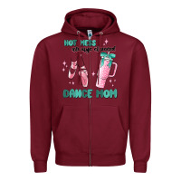 Burgundy mess always stressed dance mom Zipper Hoodie - MaliasSmallBusiness