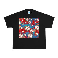 Black baseball paisley and jean pattern, baseball seamless pattern Urban Heavy Tee - JahusDesignShop