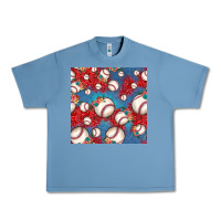 Pebble Blue baseball paisley and jean pattern, baseball seamless pattern Urban Heavy Tee - JahusDesignShop