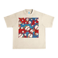 Sandshell baseball paisley and jean pattern, baseball seamless pattern Urban Heavy Tee - JahusDesignShop