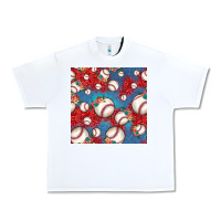 White baseball paisley and jean pattern, baseball seamless pattern Urban Heavy Tee - JahusDesignShop