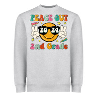 Heather Grey peace out 2024 2nd grade Heavyweight Sweatshirt - JahusDesignShop