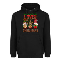 Black Just a girl who loves Christmas Heavyweight Hoodie - NancyCooperArtShop
