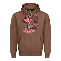 Chestnut valentine cross Zipper Hoodie - MaliasSmallBusiness