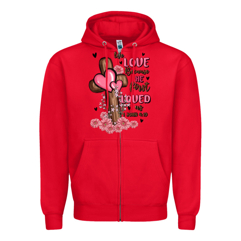 Valentine Cross Zipper Hoodie by MaliasSmallBusiness | Teevron