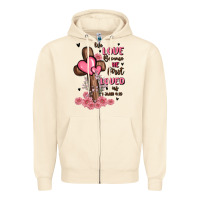 Sandshell valentine cross Zipper Hoodie - MaliasSmallBusiness