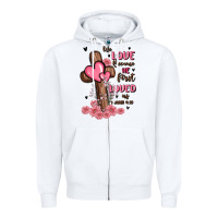 White valentine cross Zipper Hoodie - MaliasSmallBusiness