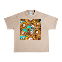 French Oak baseball leopard turquoise sunflower seamless pattern Urban Heavy Tee - JahusDesignShop