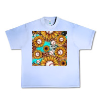 Grape Ice baseball leopard turquoise sunflower seamless pattern Urban Heavy Tee - JahusDesignShop