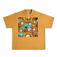 Peanut Butter baseball leopard turquoise sunflower seamless pattern Urban Heavy Tee - JahusDesignShop