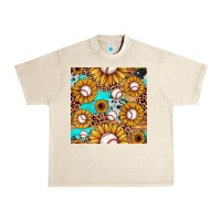 Sandshell baseball leopard turquoise sunflower seamless pattern Urban Heavy Tee - JahusDesignShop