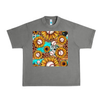 Tornado baseball leopard turquoise sunflower seamless pattern Urban Heavy Tee - JahusDesignShop