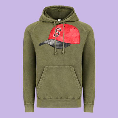 Red Softball Cap Fa Element Vintage Hoodie Designed By Fadigitalartstudio