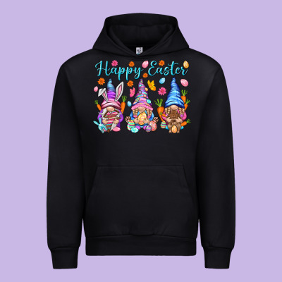 Happy Easter Gnomies Easter Day Urban Hoodie Designed By Howdyjamesfarm