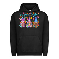Pigment Black Happy Easter gnomies Easter Day Urban Hoodie - HowdyJamesFarm