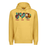 Antique Gold Peace Love Cows Premium Hoodie - Bettercallsaul