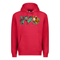 Cardinal Peace Love Cows Premium Hoodie - Bettercallsaul