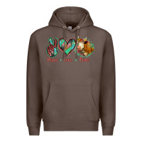 Coffee Peace Love Cows Premium Hoodie - Bettercallsaul