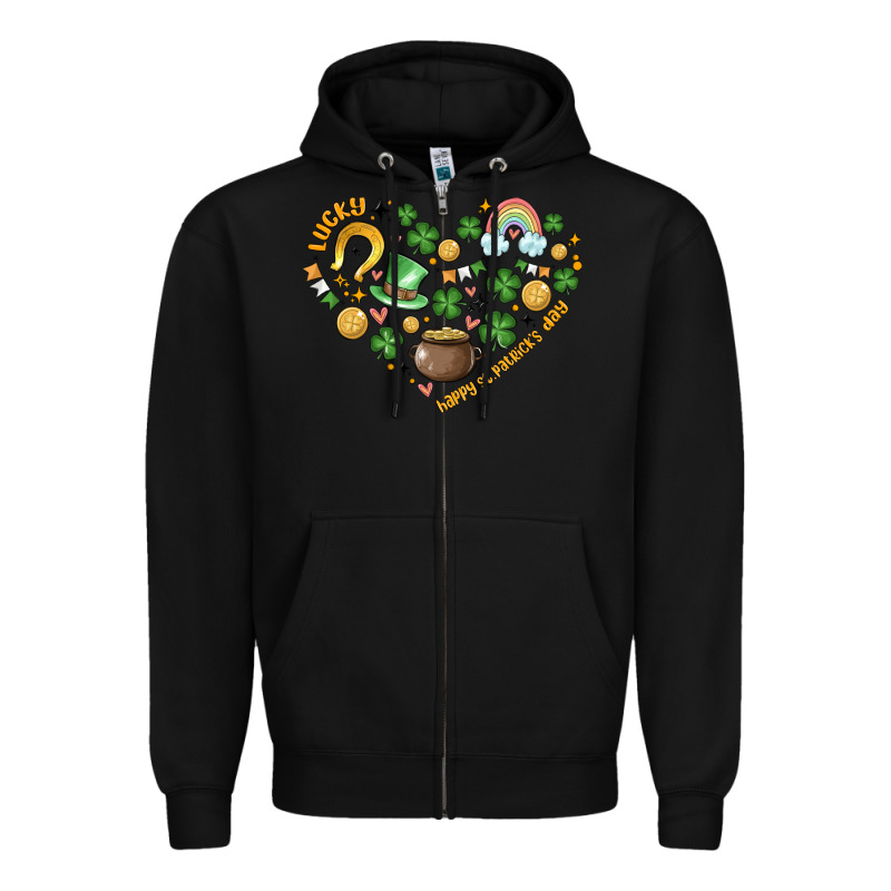 St Patricks  Hearts Zipper Hoodie by MaliasSmallBusiness | Teevron