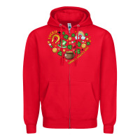 Red st patricks  hearts Zipper Hoodie - MaliasSmallBusiness
