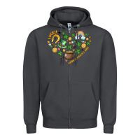 Smoke st patricks  hearts Zipper Hoodie - MaliasSmallBusiness