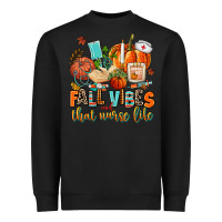 Black fall vibes and that nurse life Heavyweight Sweatshirt - AdoDesignShop