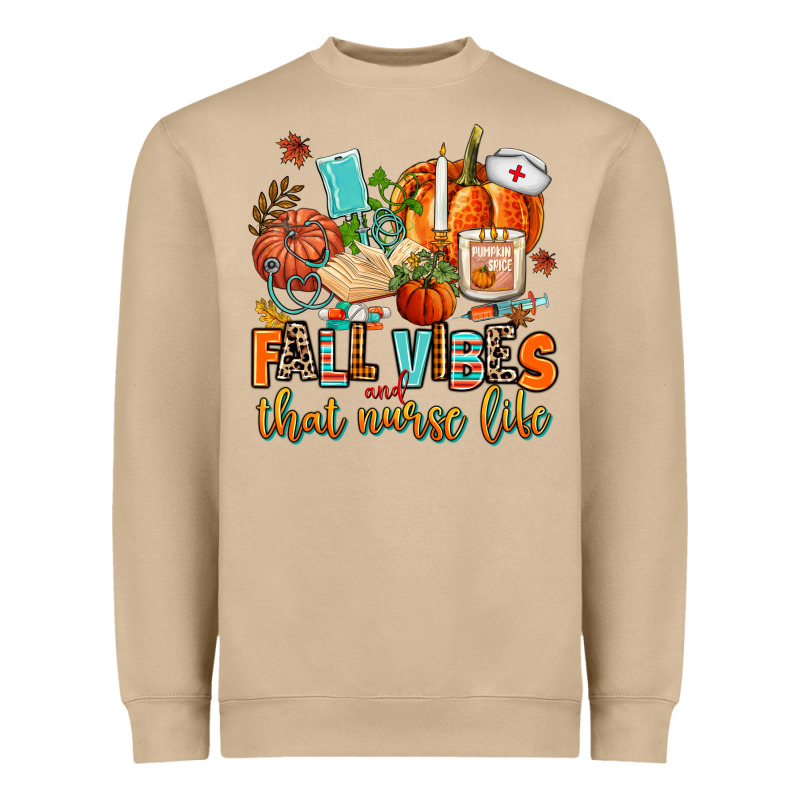 Fall Vibes And That Nurse Life Heavyweight Sweatshirt by AdoDesignShop | Teevron
