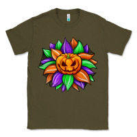 Army Green sunflower halloween Classic Tee - JahusDesignShop