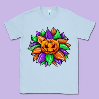 Sunflower Halloween Classic Tee Designed By Jahusdesignshop