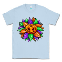 Dusty Blue sunflower halloween Classic Tee - JahusDesignShop