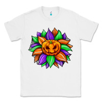White sunflower halloween Classic Tee - JahusDesignShop