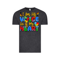 Vintage Black i am his voice he is my heart Vintage Tee - JahusDesignShop