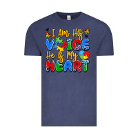 Vintage Denim i am his voice he is my heart Vintage Tee - JahusDesignShop