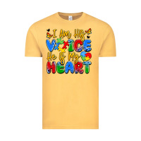 Vintage Mustard i am his voice he is my heart Vintage Tee - JahusDesignShop