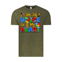 Vintage Olive i am his voice he is my heart Vintage Tee - JahusDesignShop
