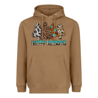Toasted Coconut Happy Holidays Trees Heavyweight Hoodie - MaliasSmallBusiness