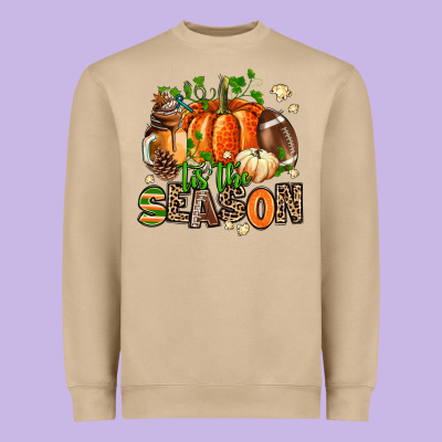 Fall And American Football Tis The Season Heavyweight Sweatshirt Designed By Adodesignshop