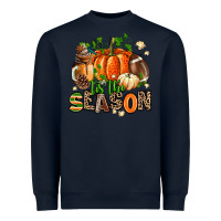 Navy fall and american football tis the season Heavyweight Sweatshirt - AdoDesignShop