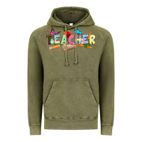 Vintage Olive Easter Teacher Easter Day Vintage Hoodie - Neo Western
