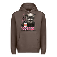Coffee coffee because murder is wrong grumpy cat Premium Hoodie - JahusDesignShop