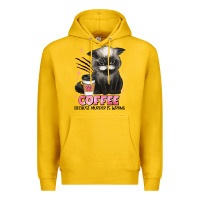Lemon coffee because murder is wrong grumpy cat Premium Hoodie - JahusDesignShop