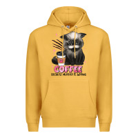 Mustard coffee because murder is wrong grumpy cat Premium Hoodie - JahusDesignShop