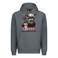 Rock coffee because murder is wrong grumpy cat Premium Hoodie - JahusDesignShop