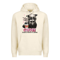 Tofu coffee because murder is wrong grumpy cat Premium Hoodie - JahusDesignShop